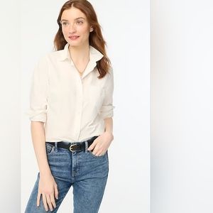 J.crew Factory Button-up cotton poplin shirt in signature fit Size Small